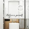 PH-QT1111 pegatinas de nombre en inglés transfronterizas baño habitación dormitorio pared de fondo autoadhesivas decorativas pegatinas de pared
