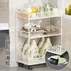 Estante de almacenamiento para baño, organizador de baño, carrito pequeño para el inodoro, carrito de lavandería de pie, almacenamiento de detergente para ropa