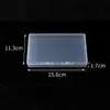 Caja de embalaje de plástico transfronteriza de 1.5 cm, caja cuadrada de plástico PP para piezas de joyería, caja plana de Amazon, caja de almacenamiento rectangular transparente