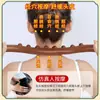 Palo de Masaje para Relajación Muscular, Rodillo Corporal Universal, Palo de Masaje de Espalda, Herramienta de Automasaje, Palo Gua Sha de Hueso de Dragón Carbonizado con 10 Bolas 8 Bolas