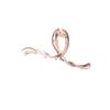 Estilo K de Nuevo Producto Patrón de Cuero Cruzado Aleación Brillante Pinza para el Pelo Peinado Trasero Tendencia Femenina Moda Elegante Nicho para Mujeres