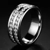 Anillo de acero de titanio para mujer, diseño de nicho con sentido, ins, lujo ligero, combina con todo, no se desvanece, joyería de acero inoxidable con diamantes, adornos de mano al por mayor
