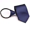 Corbata formal de negocios con cremallera para hombre, estilo coreano, profesional, decorativa, sin nudo, azul, negro y rojo, fácil de poner y quitar.