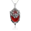 Set de Joyería Creativo Retro Halloween Murciélago Vampiro Collar Pendientes Estilo Oscuro Gótico Cadena para Clavícula con Piedras Preciosas