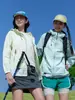 Roupa de Proteção Solar Estilo Montanha para Mulheres, Nova Jaqueta de Proteção UV de Seda Gelada Leve, Solta e Respirável para Uso ao Ar Livre no Verão para Mulheres