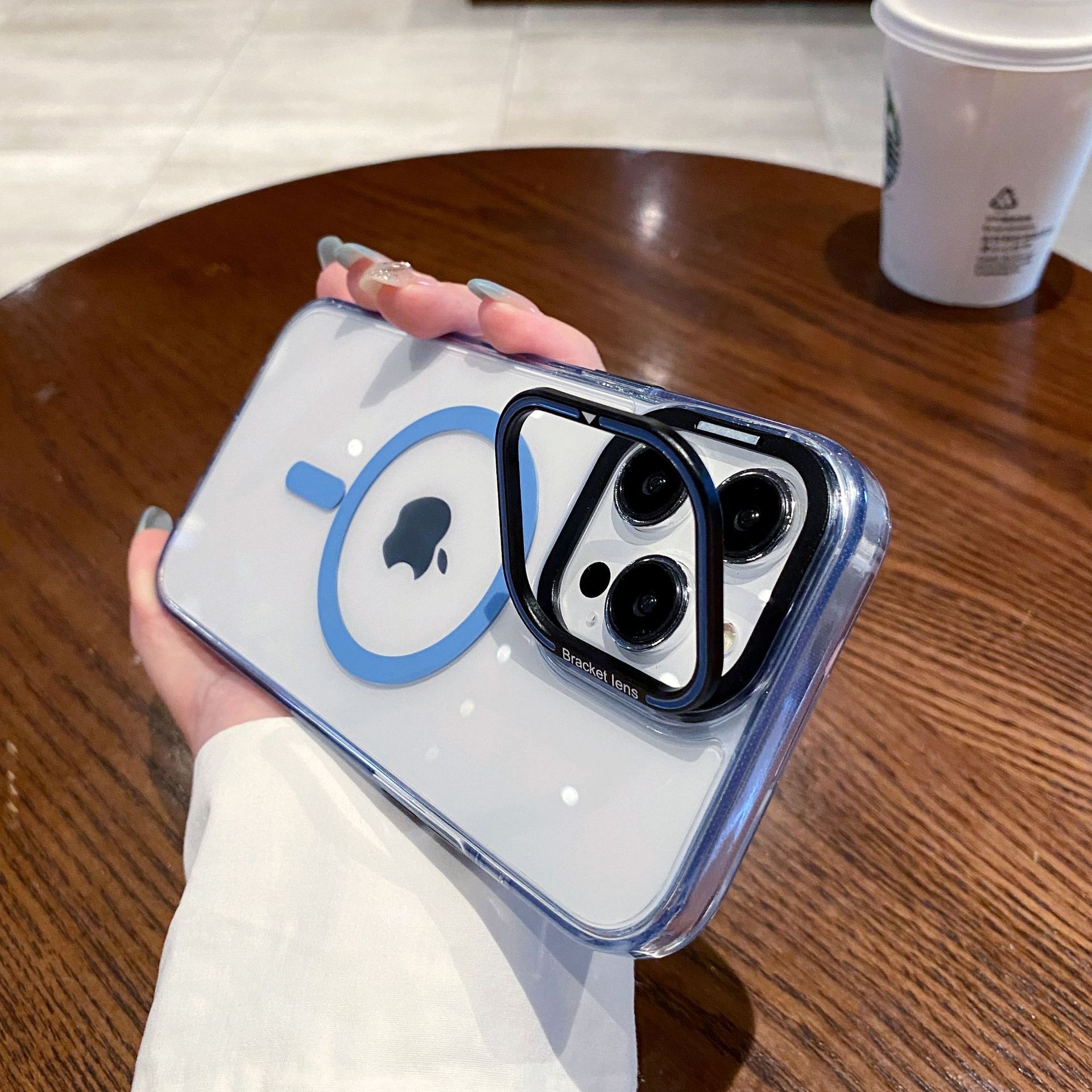 适用苹果15透明磁吸手详情图23