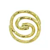 Botón Metálico de Moda con Diseño Ovalado Hueco en Espiral Botón Decorativo para Traje Moda Suéter Chaqueta Estilo Chanel