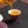 Taza de té de cerámica de glicinia pintada a mano, taza individual para juego de té kung fu, taza de maestro, taza de té