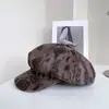 Gorra de Boina de Leopardo de Moda para Mujer, Nuevo Sombrero con Visera Casual Elegante para Protección Solar de Primavera/Verano
