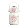 26 Tazas Térmicas Nuevas Sanrio 2 Kuromi Portátil para Niños con Aislamiento y Popote para Uso Escolar de Niñas