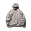 FORN3 2024 Outono Novo Japonês Cor Sólida Anel De Metal Dividido Jaqueta Com Capuz Jaqueta Casual Jaqueta Solta