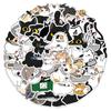 50 pegatinas de gato lindas con cuchillos de dibujos animados gato negro DIY equipaje recompensa infantil pegatinas de gato