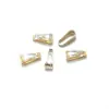 Fivela para pendurar pingente de colar 11*4mm (folheado a cobre imitação de ouro)