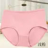 Ropa interior para mujer talla grande Ropa interior Algodón Cintura media Protector de abdomen Bragas de cadera 95% Algodón Cadera Ropa interior de color liso para mujer