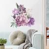Pasillo de dormitorio mesita de noche morado peonía grande decoración de pared pegatinas de pared transfronterizo AliExpress generación