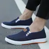 Zapatos de lona para hombre, sin cordones, casuales, transpirables, de corte bajo, para calzar, zapatos de lona estilo Viejo Pekín para hombre