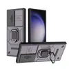 Para el nuevo Samsung S23ULTRA funda de teléfono con anillo de oso luchador Samsung S23 ventana deslizante magnética funda protectora