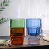Nueva Taza de Café de Vidrio Colorido Resistente al Frío y al Calor Taza de Té para el Hogar Taza para Leche Apilable Caja Completa Gran Descuento