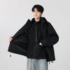 Jaqueta de Duas Peças para Uso Externo para Casais Mantenção do Calor e Capuz Removível Roupas Acolchoadas de Algodão Casaco Masculino Acolchoado de Algodão Forro Lã Polar Plus