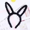 Diadema de Orejas de Conejo de Peluche de 13 cm al por Mayor Nueva Diadema de Conejo de Pelo Largo para Mujeres Diadema para Lavarse la Cara Accesorio para el Cabello Lindo Promocional para Microempresas