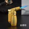 Encendedor portátil de metal BK851 transfronterizo de un solo golpe directo a prueba de viento inflable para soldar puros moxibustión alta temperatura pequeña pistola de soldar