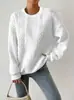 Sudadera de moda suelta de manga larga con cuello redondo para mujer, estilo europeo y americano, para primavera y otoño 2026, top extragrande estilo perezoso para mujer