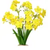 Buquê Fresco e Simples de Flor de Narciso com 3 Flores, Flores Artificiais, Flores Falsas, Decoração de Sala de Estar, Flores de Mesa de Jantar, Flores de Seda, Novo Modelo, Venda Quente Transfronteiriça