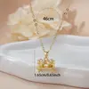 Colar com Pingente de Coração para Cadeira Longa Estilo Romântico 3D Luocheng, Presente Único para Casais, Simples, Moderno, Corrente para Clavícula Personalizada
