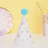 Chapéu de Aniversário Infantil Desenho Animado Fofo Cyber Celebrum Margarida Unicórnio Miau Estrela Homem Chapéu de Festa Dourado Decoração para Assar Bolo