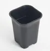 Maceta Cuadrada Wanshang de Múltiples Especificaciones Maceta de Plástico Adecuada para Suculentas Engrosada Elevada Blanco y Negro con Plato Balcón Transpirable