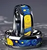 Anillo de Moda Personalizado de Acero Inoxidable con Parche de Pintura al Óleo Van Gogh, Color Acero, Esfera Lunar Van Gogh, Superventas Transfronterizo
