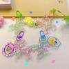 Chaveiro Cachorro Balão Luminoso com Glitter Fino, Acessório Tag de Flor de Cachorrinho para Bolsas, Pingente para Estojo de Fone de Ouvido, Novo Modelo 2025