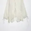 Ins moda feminina atacado estilo europeu e americano com bordado de renda de laço patchwork camisa solta 5919203