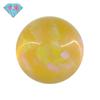 Huagang gema redonda fondo plano OPAL amarillo colorido imitación piedra OPAL OPAL sintético artificial# 16C