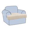 Funda de Sofá Elástica de Cobertura Completa con Patrón de Piña Cubre Asiento en Forma de T Cubre Cojín de Sofá Amazon Color Sólido Paquete Estilo Lujo Ligero
