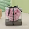 Corazón de Rosas de 25 cm Regalo de San Valentín Flor Eterna Corazón Caja de Regalo Flor de Rosa Flor de PE Flor de Espuma Corazón Tridimensional Flor Seca