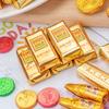 Artigos de Ano Novo moeda de ouro decoração de chocolate decoração de bolo plug-in lingote amendoim barra de ouro chocolate 500g doce de casamento