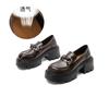 Mocassins de Pele de Ovelha com Solado de Espuma para Mulheres, Novo Estilo Primavera 2026, Estilo Britânico Casual Versátil Retro Sapatos Femininos