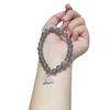 Pulseras de Ágata Gris Calabaza al Por Mayor del Fabricante, Pulseras de Ágata Negra Flor Campana Diámetro de la Cuenta es de aproximadamente 8 mm para Entrega en Vivo.