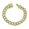 Decoración de mano para hombre hip-hop europeo y americano Pulsera de color con diamantes y strass geométricos cuadrados pulsera fabricantes suministro