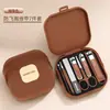 Set de Cortauñas para Uso en Casa Anti-Salpicaduras Set de 7 Piezas Set de Tijeras para Uñas Caja de Mano de Alta Calidad Set de Manicura Portátil