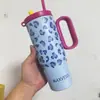 Nueva Taza Térmica de Acero Inoxidable 316 Gran Capacidad para Niñas Taza Fría para Coche Taza con Popote Asa Taza de Hielo Venta al por Mayor