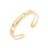 [Personalizado privado] Pulseira de aço inoxidável com nome 10mm banho ouro 18K pulseira de letra em inglês