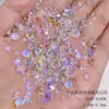 Accesorios para Uñas con Diamantes Redondos Pequeños de Fondo Plano Ilusión de Aurora Clara de Hielo Pedrería de Vidrio Diamante Suelto Ss4 Accesorios de Diamante Abanico Rey
