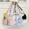 Bolso de Hombro Individual de Gran Capacidad con Bloques de Color Nuevo Lindo Bolso de Mano Suave para Chicas Jóvenes Bolso Cruzado Bolso de Tutoría de Alto Valor para Estudiantes