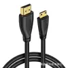 Suministro Grande de Fábrica A/C 1.5m Chapado en Oro hdmi a mini hdmi Cámara Dedicada
