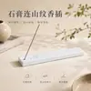 Incensário de Material Gesso com Padrão de Montanha, Queimador de Incenso Estilo Zen Branco Fosco para Decoração Interna de Casa