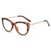 Gafas Jamie 5019 de Comercio Exterior con Montura Anti-Luz Azul y Patillas de Resorte Metálico, Montura Óptica Cat-Eye Europea y Americana para Miopía