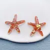Parche de Resina Estrella de Mar de Papel de Aluminio de Colores Grandes Material para Hebilla de Zapato de Madera para Zuecos Hecho a Mano Pendientes Exagerados Accesorios para el Cabello Accesorios de Joyería