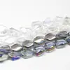 Cuentas de vidrio heterosexual con perforación de diamante color AB de vidrio para joyería DIY